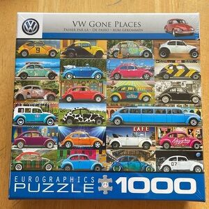 Eurographics Puzzles VW Gone Places 1000 Pieces Volkswagen Bug (16)
